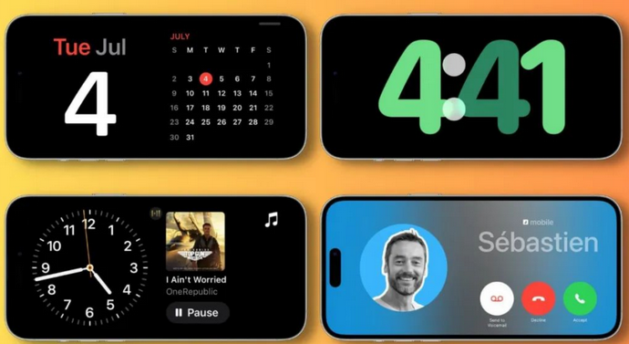 仁布苹果手机维修分享iOS17横屏充电待机显示有什么好处 